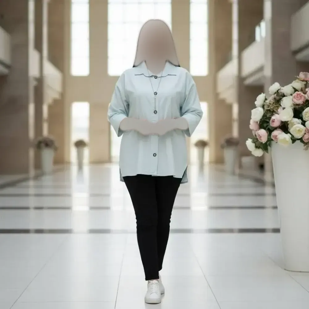 مانتو باکسی لنین پنبه ستایش فری سایز رنگ بندی متنوع