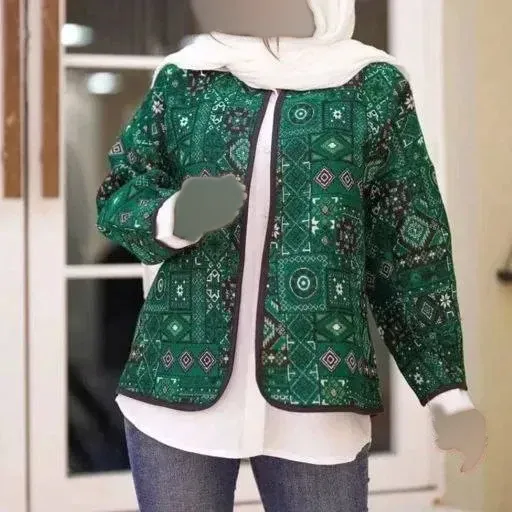 مانتو کتی گلیمی تافته ابریشمی رنگ سبز سایز 38 تا 46