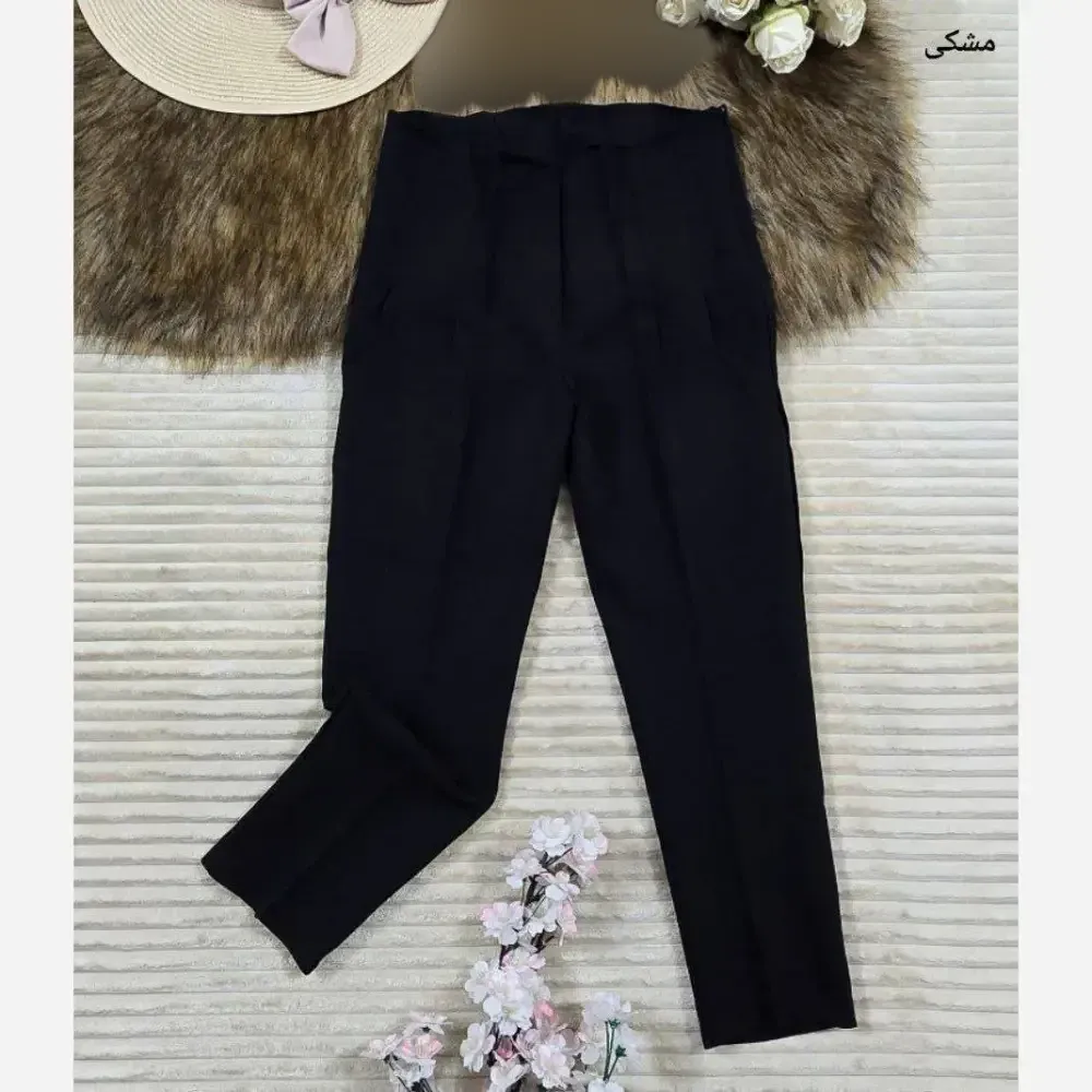 شلوار راسته مازراتی زارا رنگ مشکی جنس گرم بالا سایز 38 تا 50