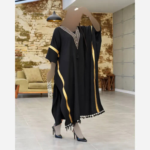 مانتو پانچ هرای کرسپو لایکو فری سایز 36 تا 60 رنگ مشکی و سفید