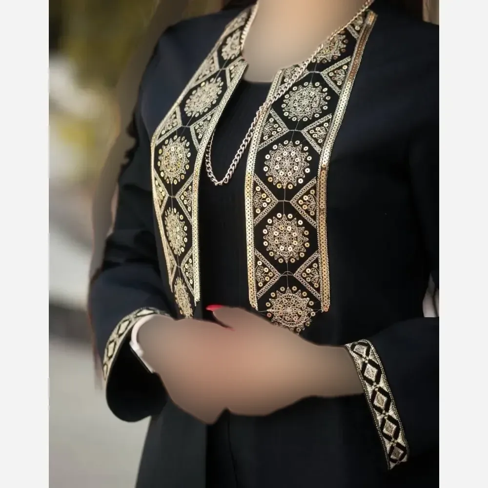 کت و شلوار زنانه رنگ مشکی جنس پرشین مکانیک سایز فری 38 تا 46