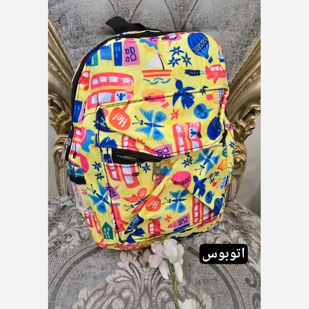 کوله مهدکودکی طرح اتوبوس جنس برزنتی خارجی