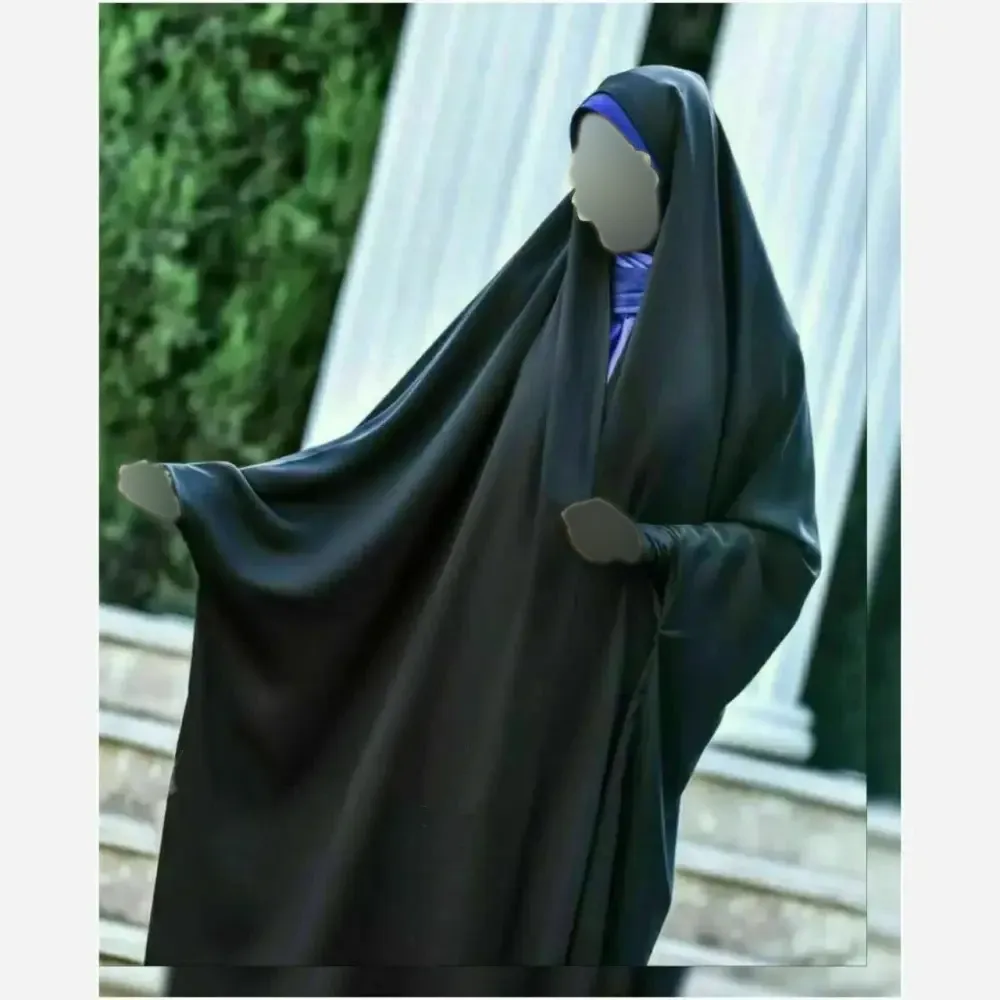 چادر خبرنگاری کارمندی ژرژت سوپرژرژت مشکی سایز 150 تا 170