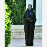 چادر خبرنگاری کارمندی ژرژت سوپرژرژت مشکی سایز 150 تا 170