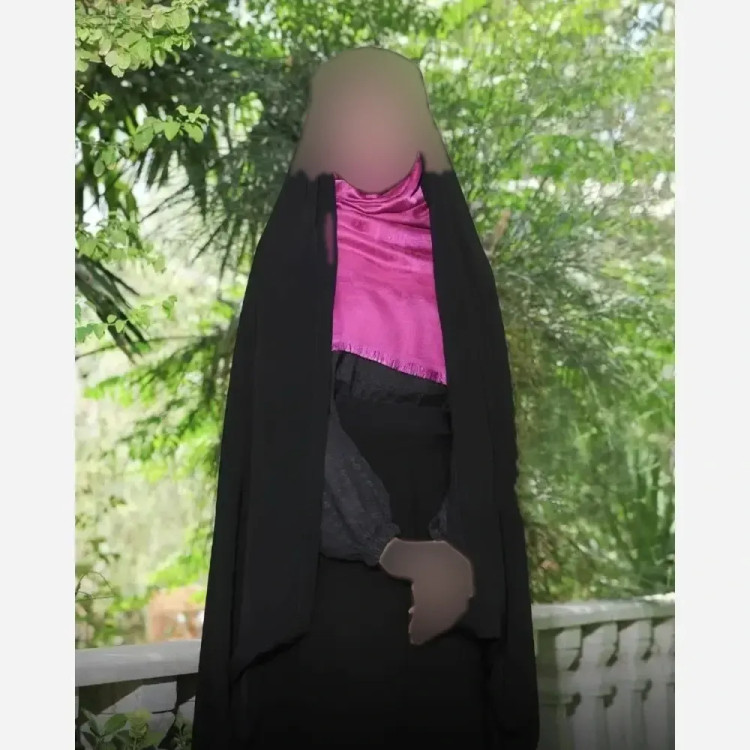چادر کمری مدل حسنا جنس سوپر ژرژت مشکی