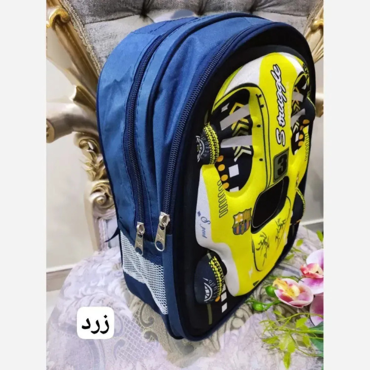 کوله پشتی دبستانی برزنتی دو زیپ طرح فانتزی