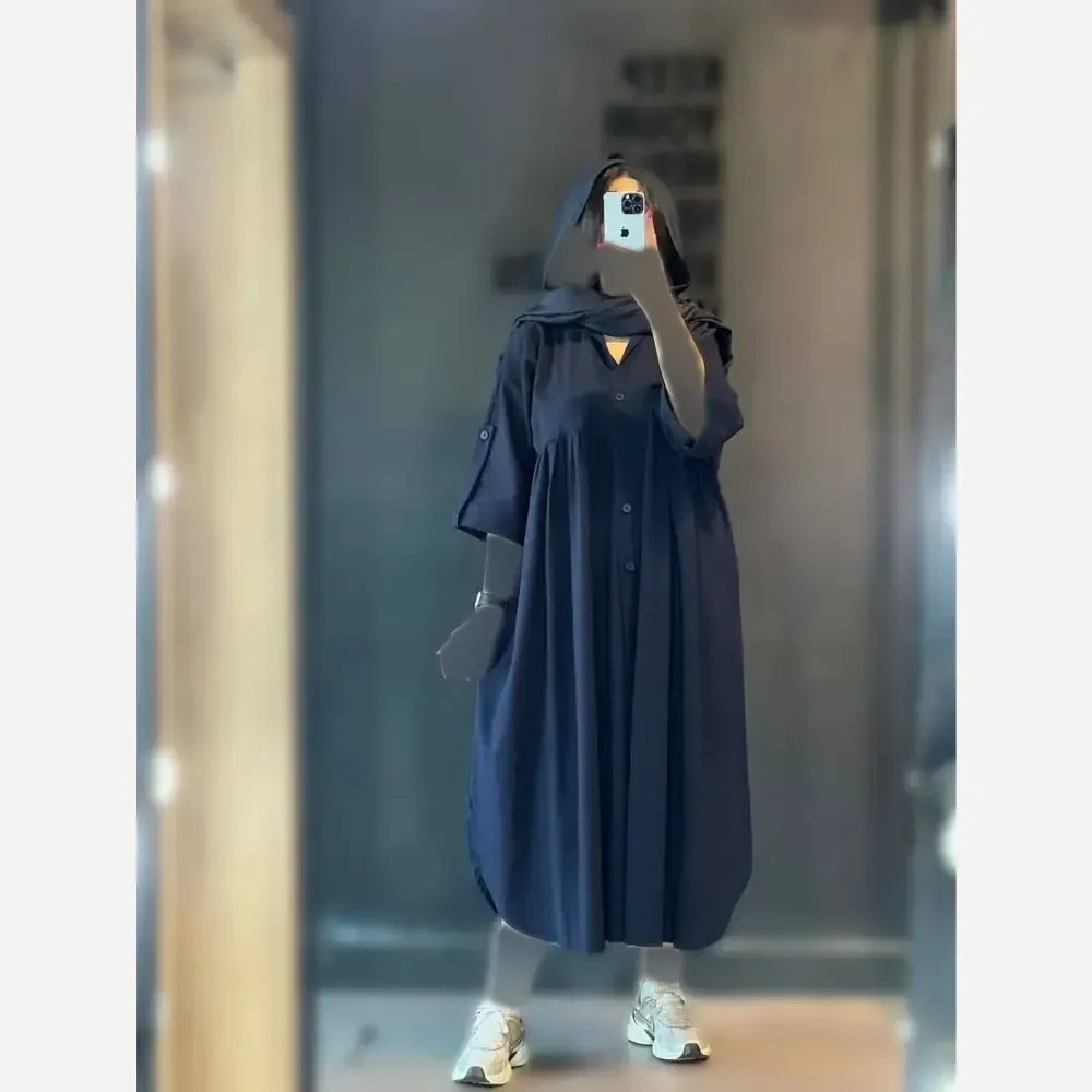 کفتان جلودکمه آستین پاگون جنس لینن اعلا سایز 38 تا 46