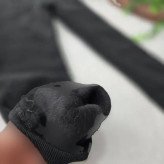لگ طرح کبریتی تو کرکی رنگ مشکی فری سایز جنس گلکسی کبریتی طرح بافت