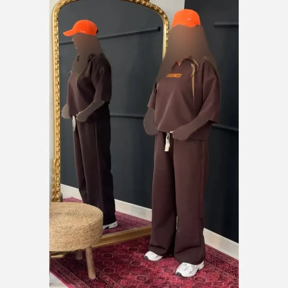 ست بلوز و شلوار مازراتی درجه یک اورجینال طرح HERMES سایز فری 38 تا 46