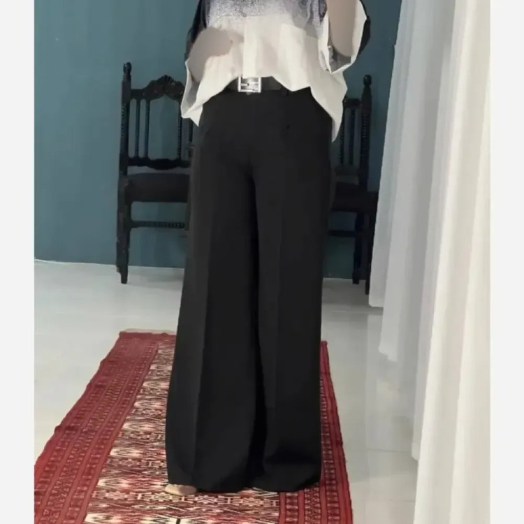 شلوار بگ زنانه جنس بزیاق قد 102 رنگ بندی متنوع سایز L تا XXL