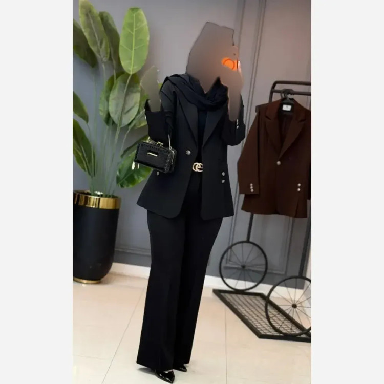 ست اداری زنانه سیلانا جنس هرمس اصل سایز 38 تا 46 فری رنگ بندی متنوع