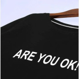 هودی لش زنانه جنس سوپر پنبه طرح are you ok نیم زیپ سایز فری 38 تا 48