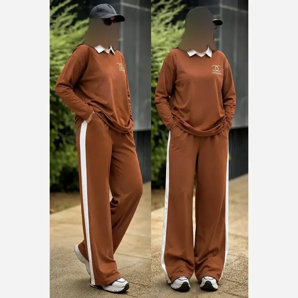 ست اسپرت زنانه روژا جنس گلکسی نخ پنبه فری سایز