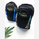 کوله پشتی برزنتی اقتصادی CAMEL سه زیپ با جای بطری سایز 45 در 35 سانت