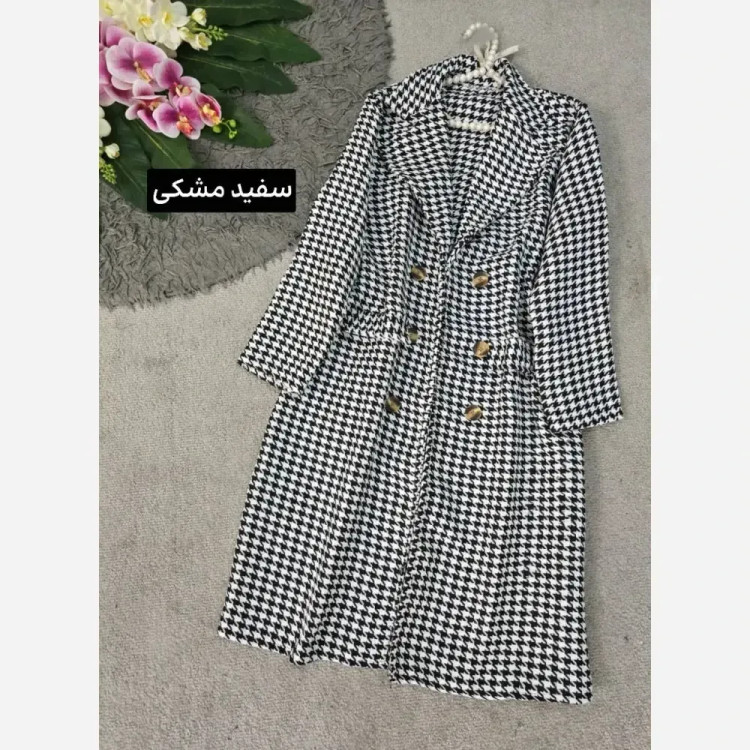 پالتو زنانه مدل صنم پیردوپل ضخیم و پشمی فری سایز