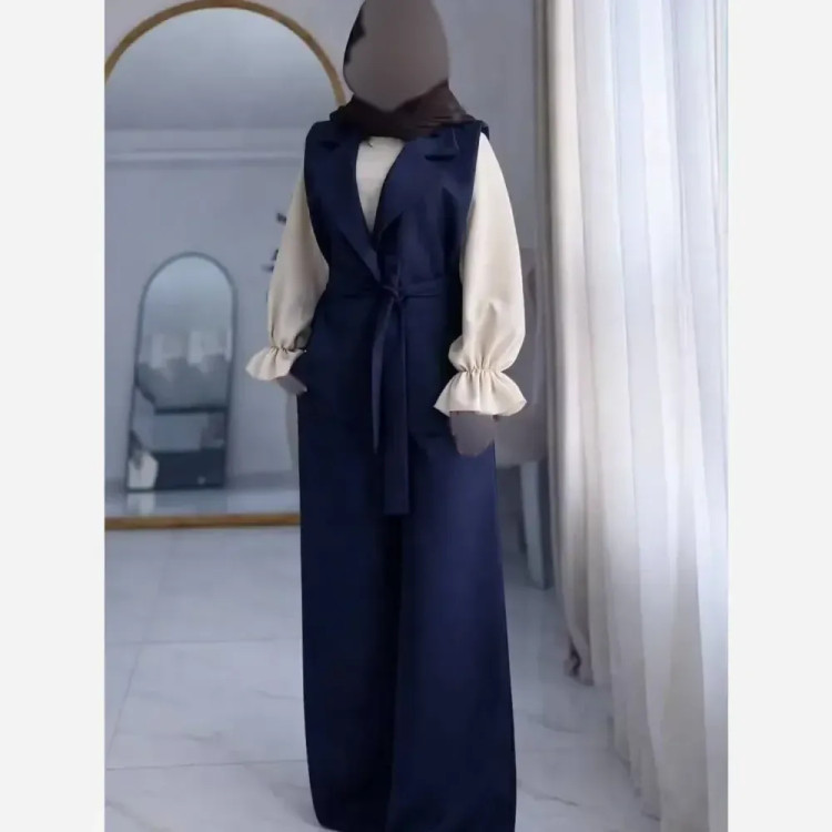 ست چهارتیکه زنانه یقه دلبر جنس بزیاق اعلا رنگ مشکی قهوه ای تیره سرمه ای سایز 38 تا 46 فری