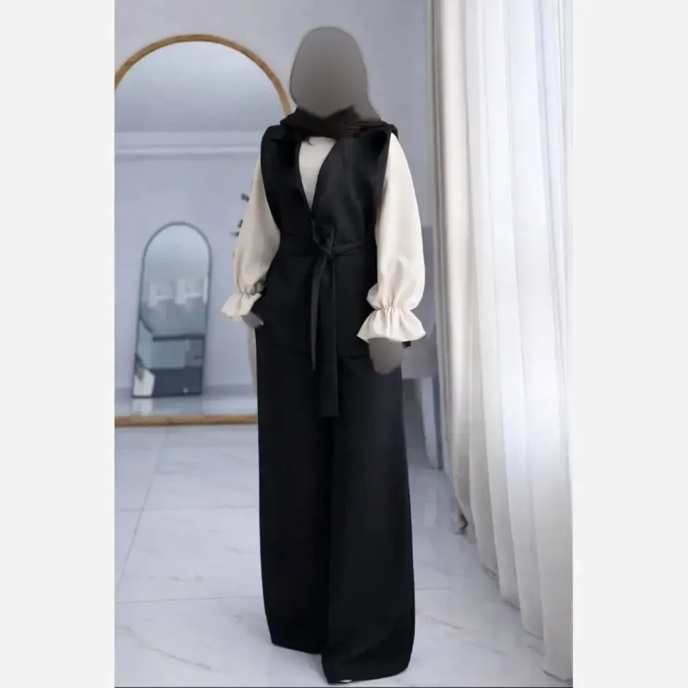 ست چهارتیکه زنانه یقه دلبر جنس بزیاق اعلا رنگ مشکی قهوه ای تیره سرمه ای سایز 38 تا 46 فری