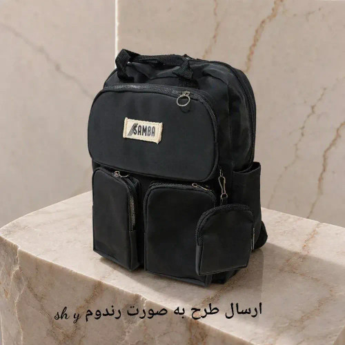 کوله پشتی هندزفری دار دانشجویی و روزمره جنس نانسی رنگ مشکی