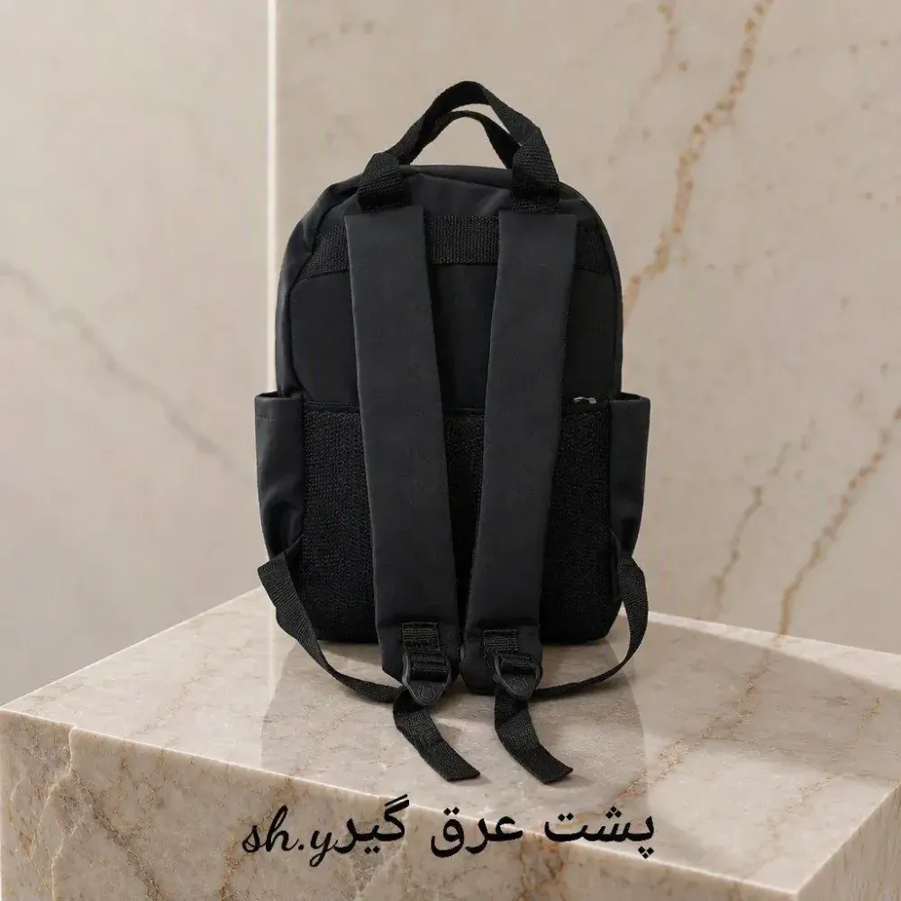 کوله پشتی هندزفری دار دانشجویی و روزمره جنس نانسی رنگ مشکی