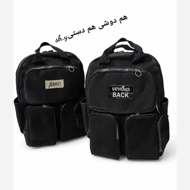 کوله پشتی هندزفری دار دانشجویی و روزمره جنس نانسی رنگ مشکی