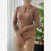 خرید اینترنتی بلوز و بادی زیپ دار فانریپ کبریتی فری سایز