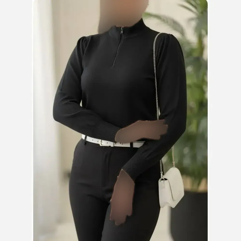خرید اینترنتی بلوز و بادی زیپ دار فانریپ کبریتی فری سایز