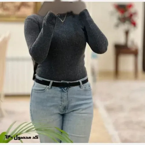 بلوز بافت زنانه ساده آکریلیک رنگی سایز 38 تا 48