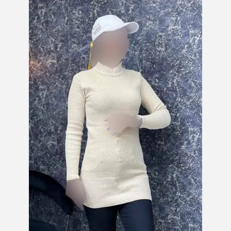 بلوز بافت زنانه ساده آکریلیک رنگی سایز 38 تا 48