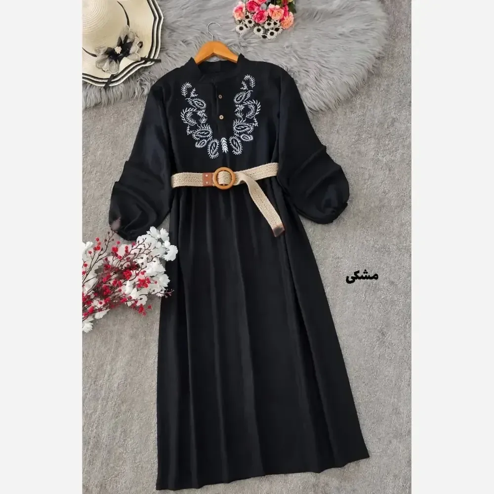 کفتان گلدوزی ترمه شانتون فری سایز بلند قد 130