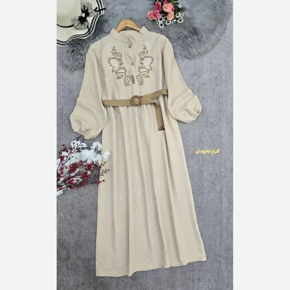 کفتان گلدوزی ترمه شانتون فری سایز بلند قد 130