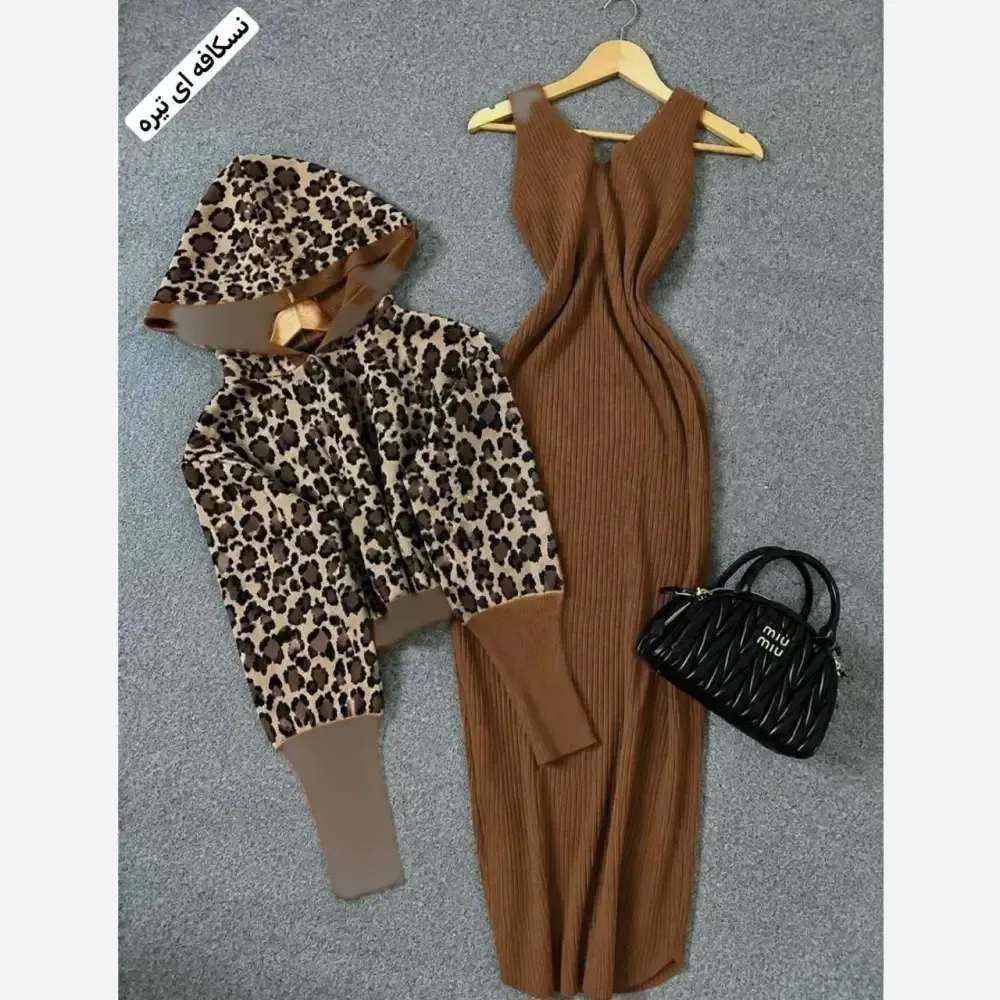 ست کراپ سارافون مدینه بافت سه نخ درجه یک فری سایز زنانه
