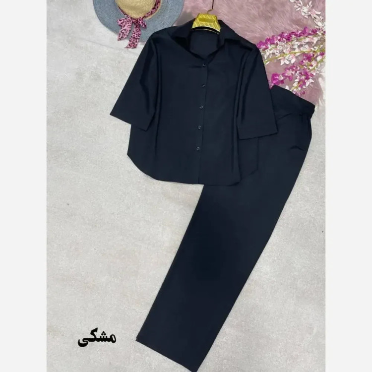 ست شومیز شلوار کتان پلاس راشا سایز 38 تا 46