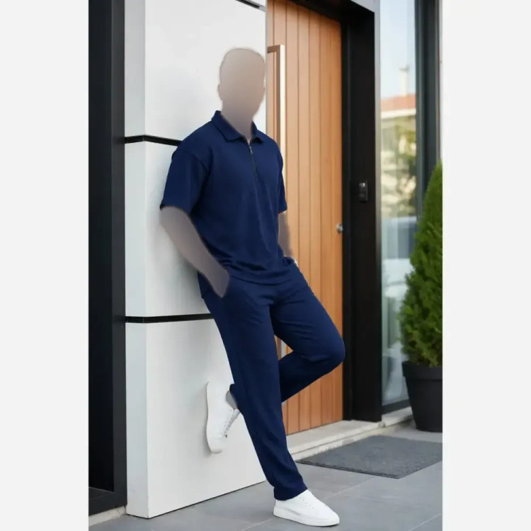 ست مردانه نیم زیپ بیسکویتی با کیفیت فری سایز 36 تا 46 رنگ بندی متنوع