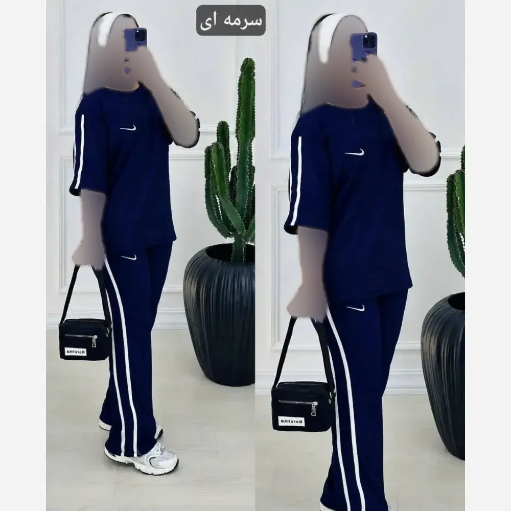 تیشرت شلوار زنانه سوپر اسپان فول کش رنگی سایز فری
