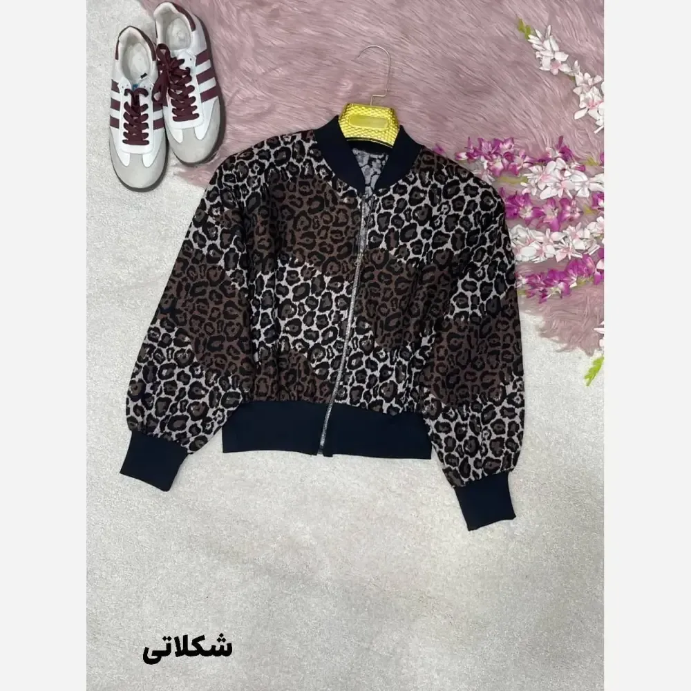 بامبر پلنگی پاییزه جنس تافته فری سایز
