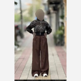 بامبر پلنگی پاییزه جنس تافته فری سایز