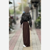 بامبر پلنگی پاییزه جنس تافته فری سایز