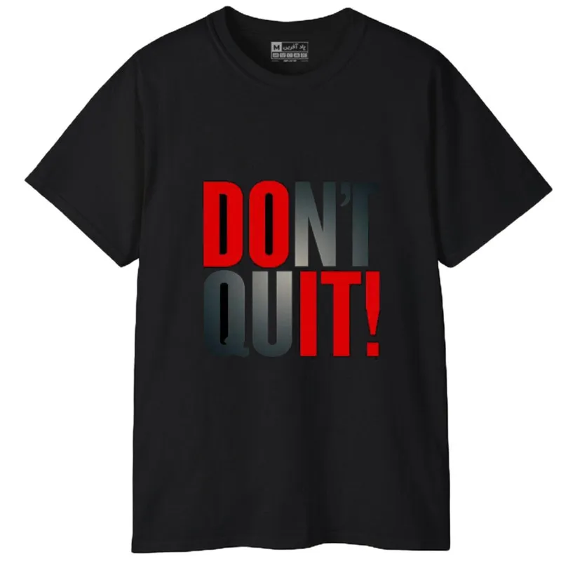 تی شرت آستین کوتاه مردانه طرح کلمه انگلیسی نخ و پلی استر