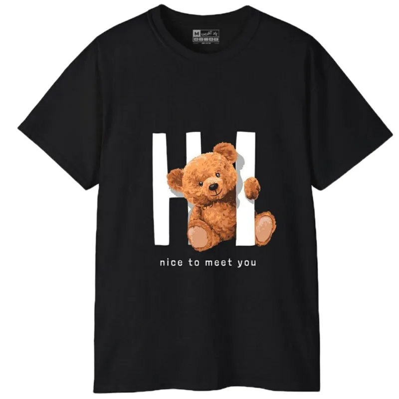 تیشرت آستین کوتاه مردانه مدل خرس کارتونی چاپ دار