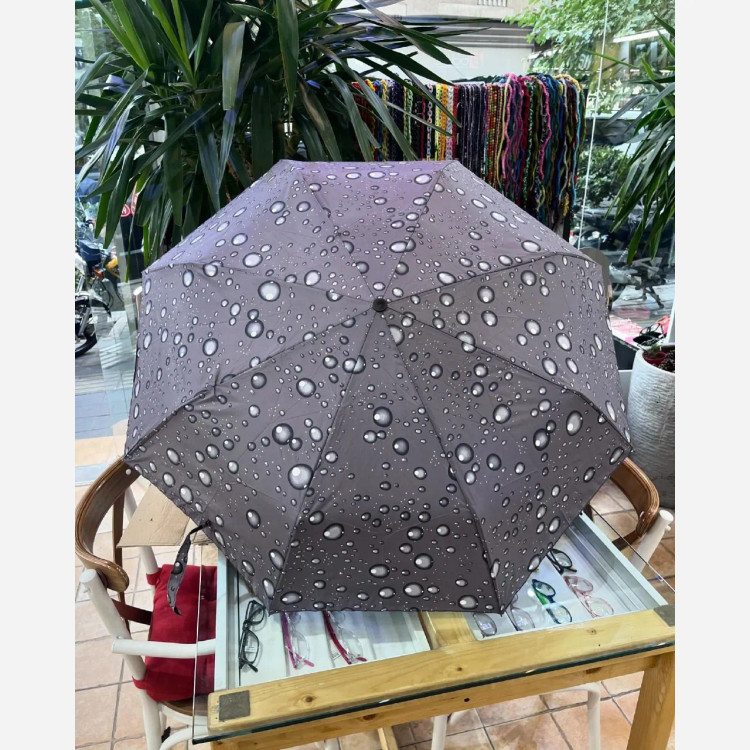 چتر اتومات زنانه طرح قطره ای ضد باد فول اتوماتیک 8 فنره