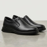 کفش چرم طبی مردانه مدل کیان بی بند چرم طبیعی زیره PU