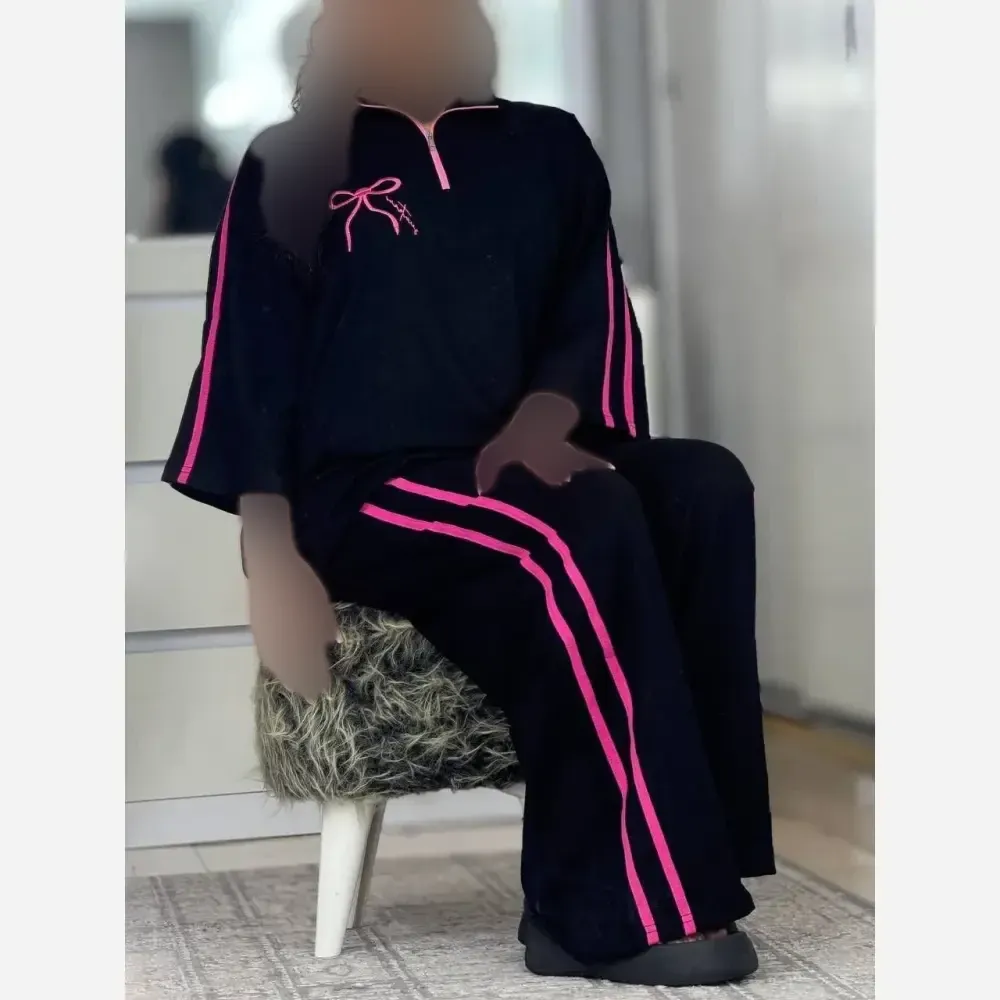 ست تیشرت و شلوار زنانه پنبه گلکسی مدل ژاله سایز فری 38 تا 46
