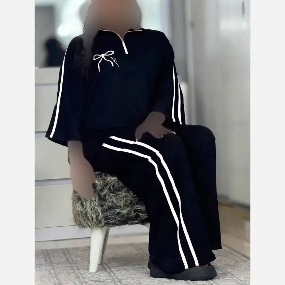 ست تیشرت و شلوار زنانه پنبه گلکسی مدل ژاله سایز فری 38 تا 46