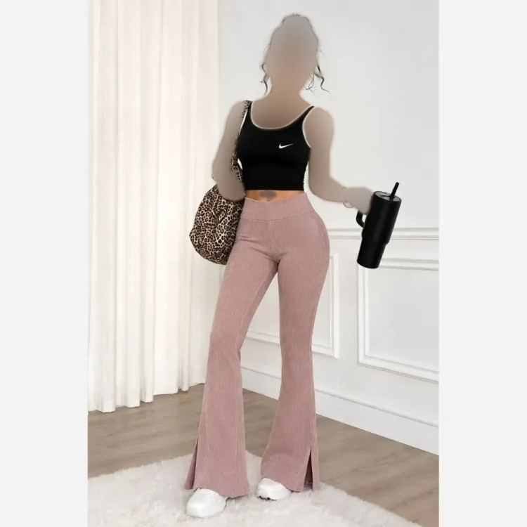 لگ کبریتی کمر گنی دمپا گشاد چاک دار زنانه سایز بزرگ