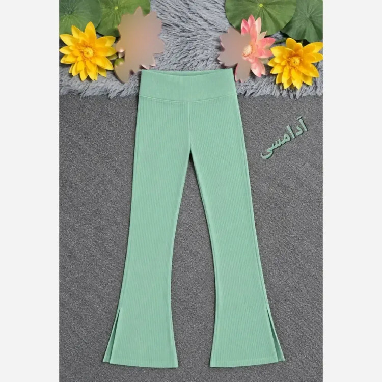 لگ کبریتی کمر گنی دمپا گشاد چاک دار زنانه سایز بزرگ