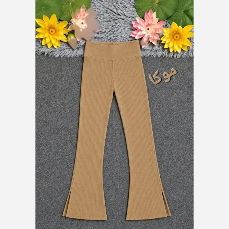 لگ کبریتی کمر گنی دمپا گشاد چاک دار زنانه سایز بزرگ