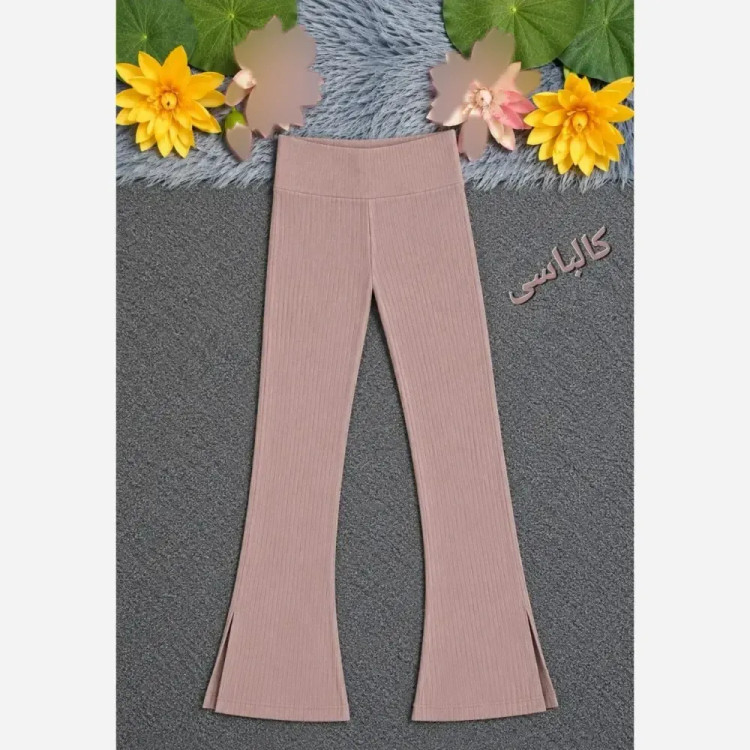 لگ کبریتی کمر گنی دمپا گشاد چاک دار زنانه سایز بزرگ