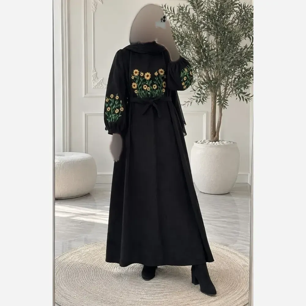 کفتان گلدوزی اروشا پاییزی مخمل کبریتی ریز فری سایز