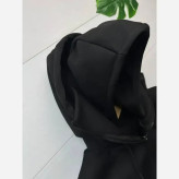 سوئیشرت نینجایی دورس تو کرکی مشکی آستین فینگردار مناسب خانم ها و آقایان سایز فری 38 تا 46
