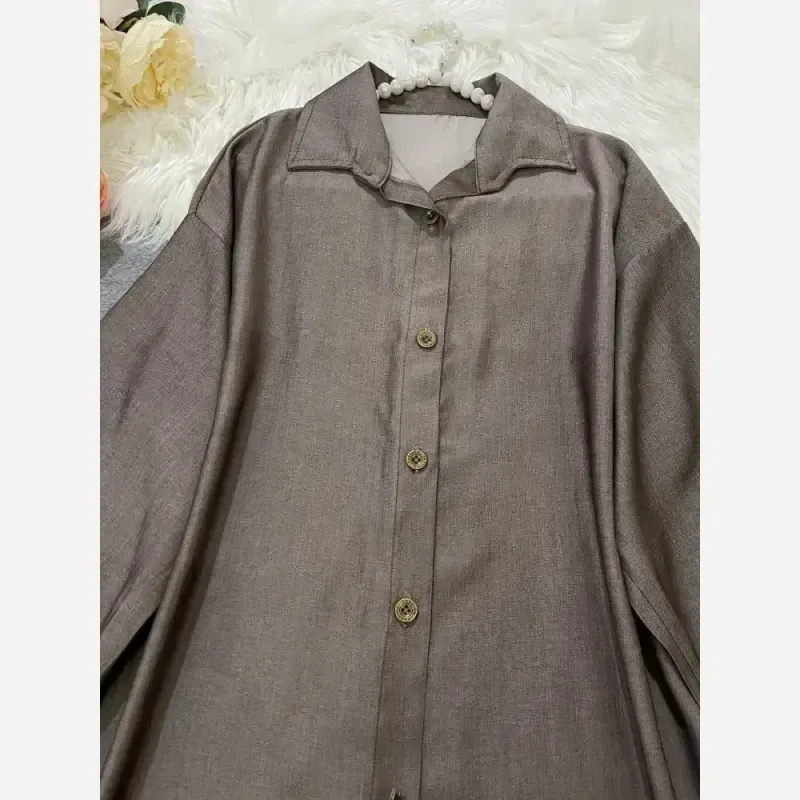 شومیز باکسی لینن درجه یک زنانه سایز فری تا 48
